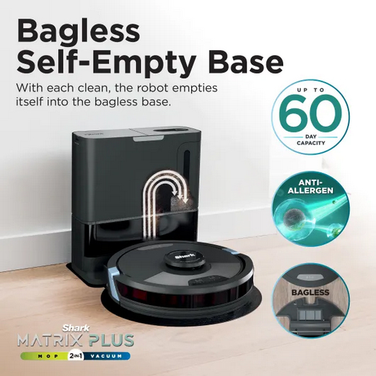 Shark Matrix Plus 2-in-1 Self-Empty Robot Vacuum & Mop RV2620WAUK - Image 2